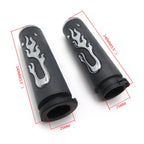 Flame Angry Fire Handlebar Grips for Harley Suzuki 1" 25mm