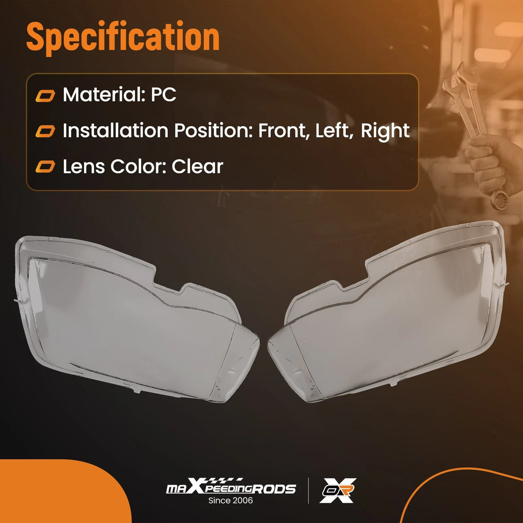 Headlamp Lens Covers Pair for BMW X5 E53 (2004–2006)