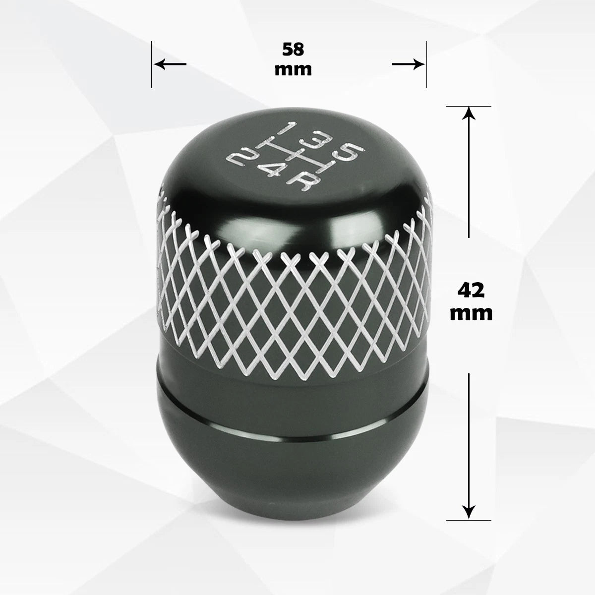 5-Speed Aluminum Shift Knob for Universal JDM Type-R Style (42mm)