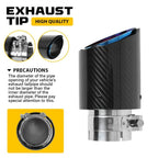 2.5" In 3.5" Out Carbon Fiber Exhaust Tip for Universal Fit (PY)