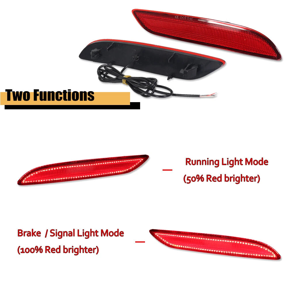 2X Red LED Tail Brake Light for Chrysler Pacifica Voyager (2017–2025)