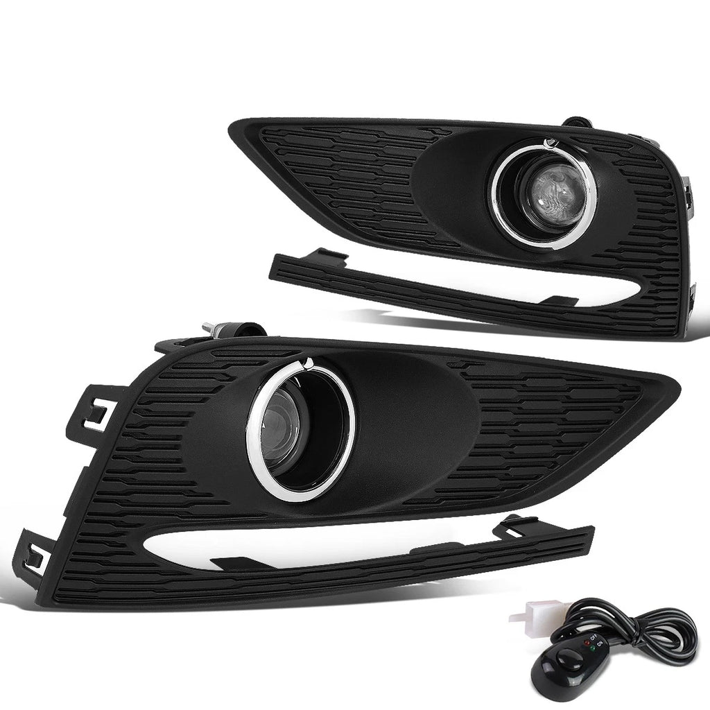 Pair Projector Fog Lights with Bezel Cover & Switch for Chevy Cruze (2016–2018)