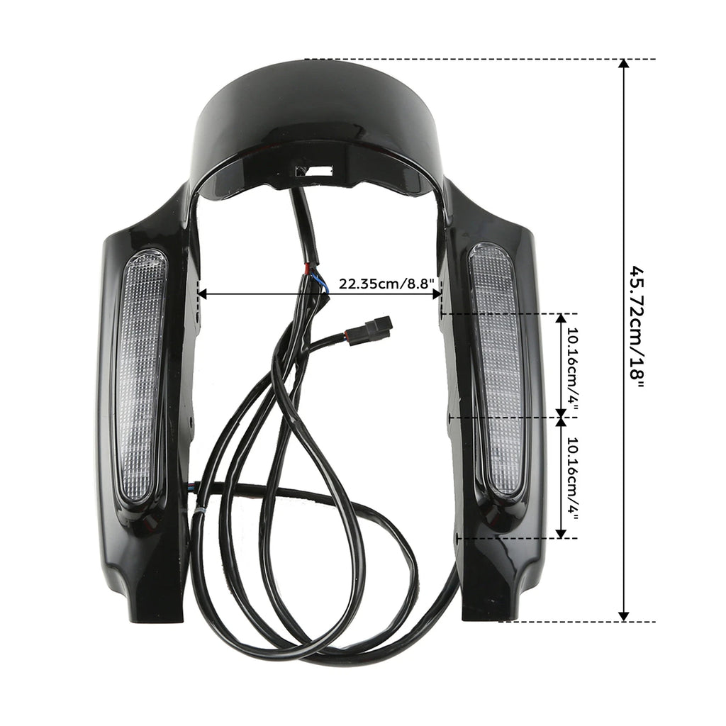 Rear Fender Fascia Set with LED Light for Harley Touring Electra Glide (2009–2013)