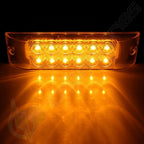 2X 8 Inch Amber LED Side Turn Tail Lights for Pickup Truck Lorry Boat