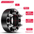 Set of 4 Hubcentric Wheel Spacers 2" 6x5.5 12x1.5 for Ford Ranger Bronco
