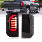 LED Tail Lights Assembly for Chevy Silverado (2014–2018) Black Left & Right