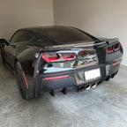 Rear Bumper Lower Air Diffuser Fins for Corvette C7 (2014–2020) Matte Black