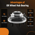 2pc Wheel Hub & Bearing Set for Ford F-150 4WD (2018-2020)