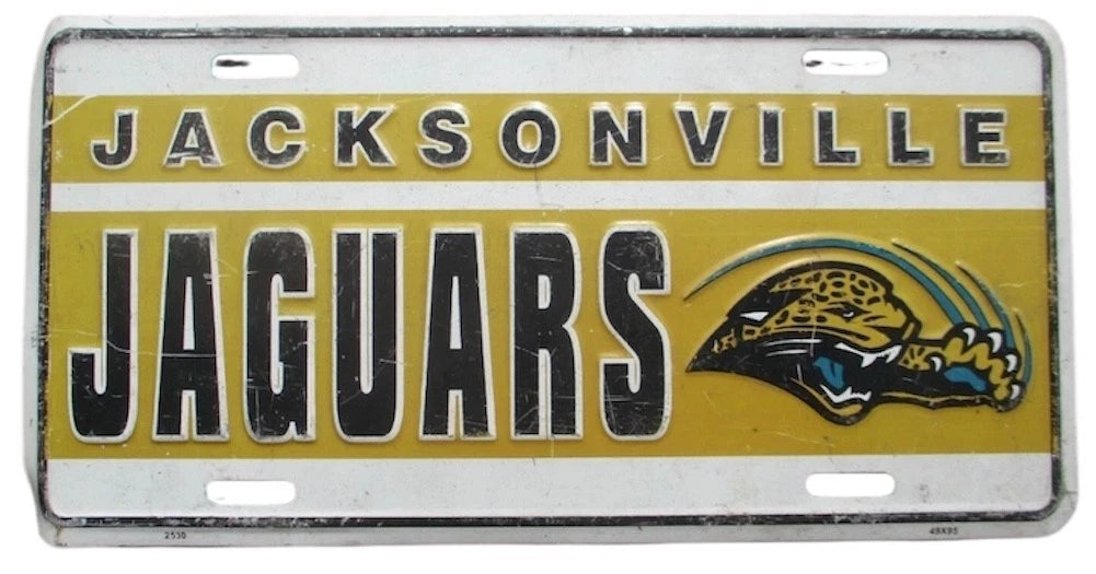 Embossed License Plate Tag for Jacksonville Jaguars