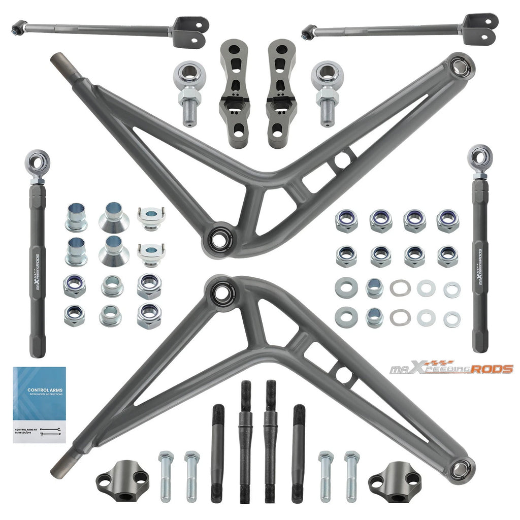 Wide Angle Steering Kit Drift Drifting Lower Control Arm Camber Kits For BMW E46