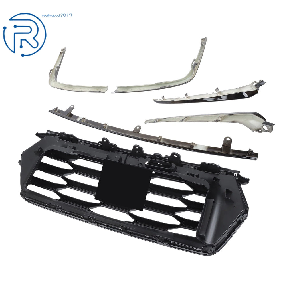 Gloss Black Radiator Grill & Molding Trim Kit for Honda Pilot (2023–2025)