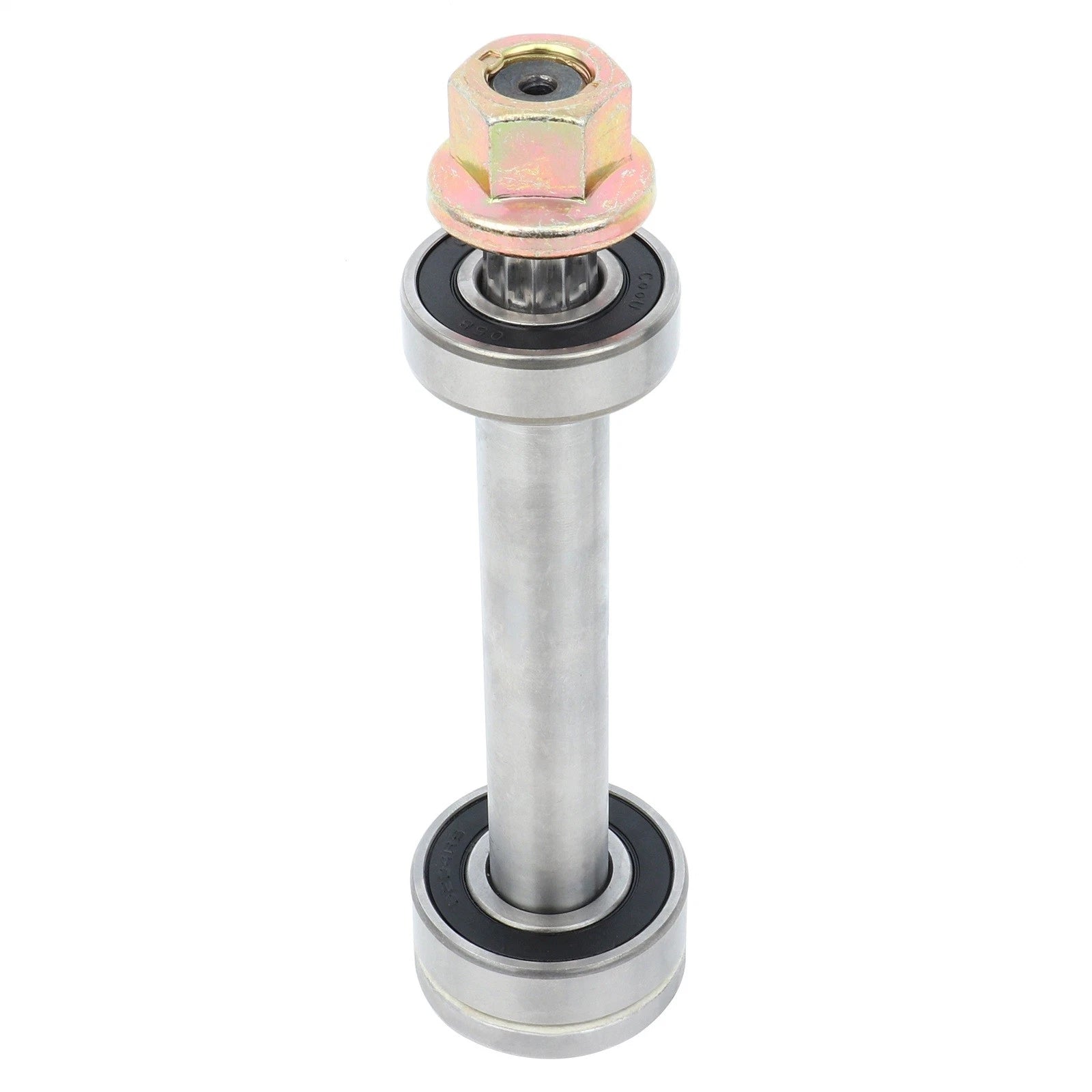 Mandrel Shaft with Bearings and Nut for Automotive Applications