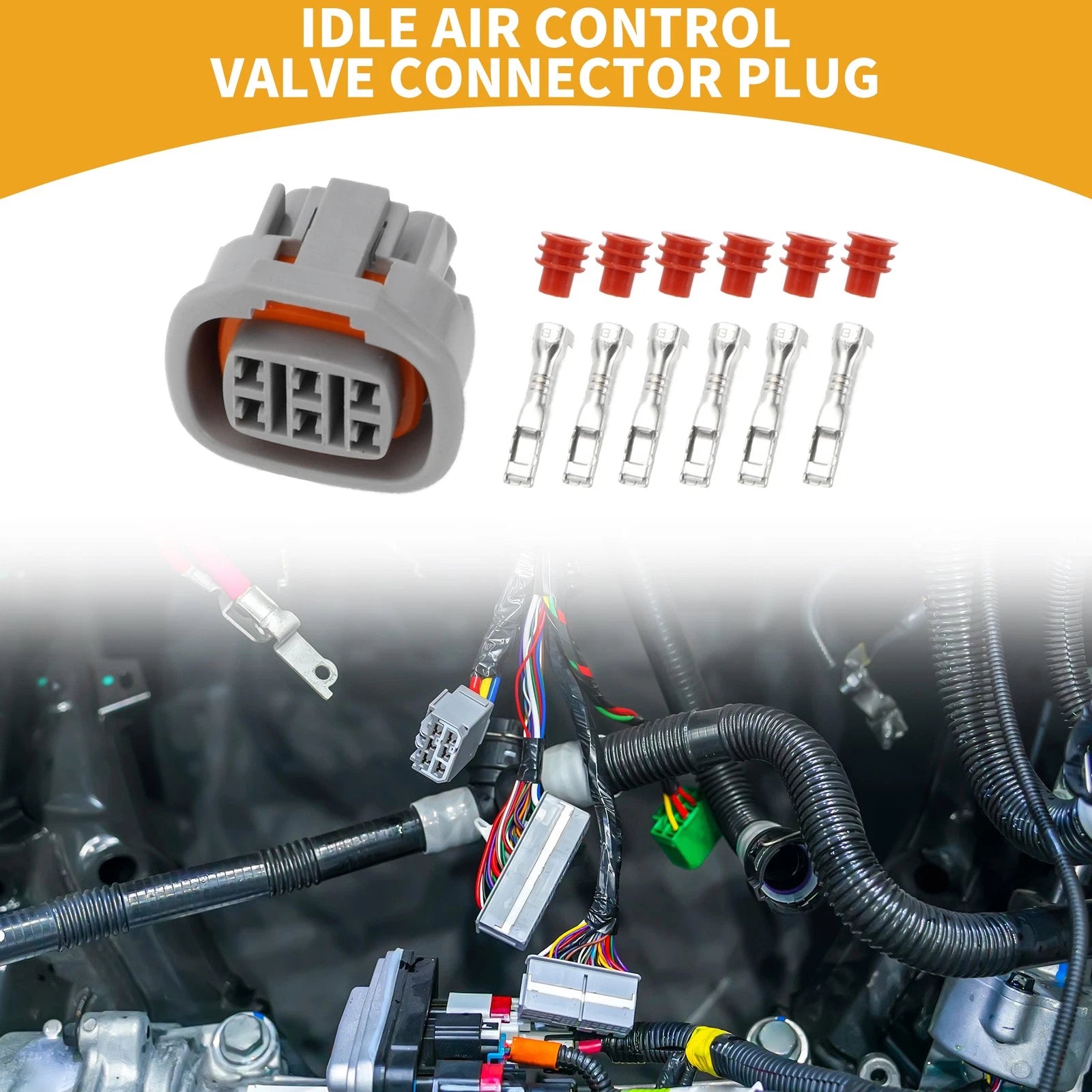 6 Pin Idle Air Control Valve Connector Plug for Toyota 1JZ 2JZ (1991–2002)
