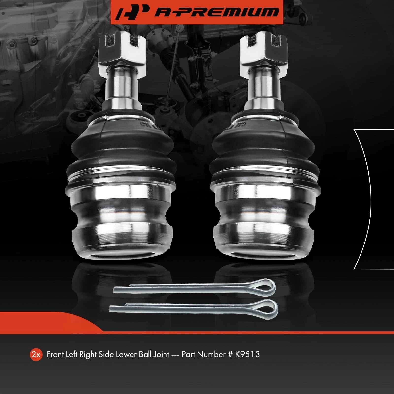 2X Front Lower Side Ball Joints for Saab 9-2X (2005–2006) Subaru Crosstrek Impreza (2008–2011)