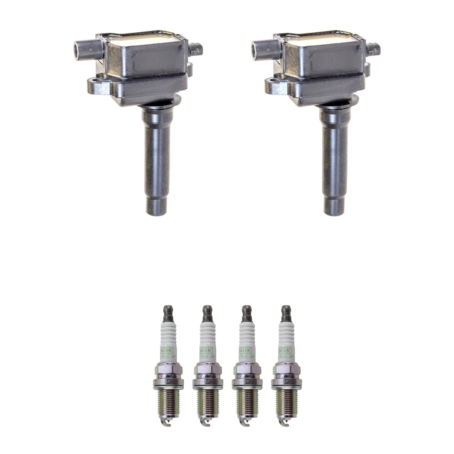 Set of 2 Ignition Coils & 4 NGK Platinum Spark Plugs for Sportage