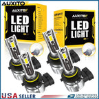 2X LED Headlight Bulbs Kit for Combo 9005 9006 (6500K)