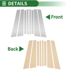 8 Pcs Door Pillar Window Trim for BMW X3 (2003–2010) Silver Tone