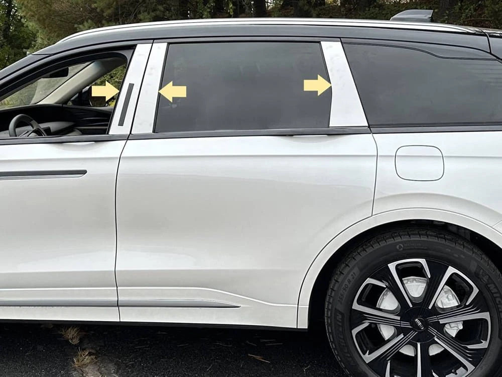 6pc Luxury FX Polished Pillar Post Trim for 2024-2025 Lincoln Nautilus