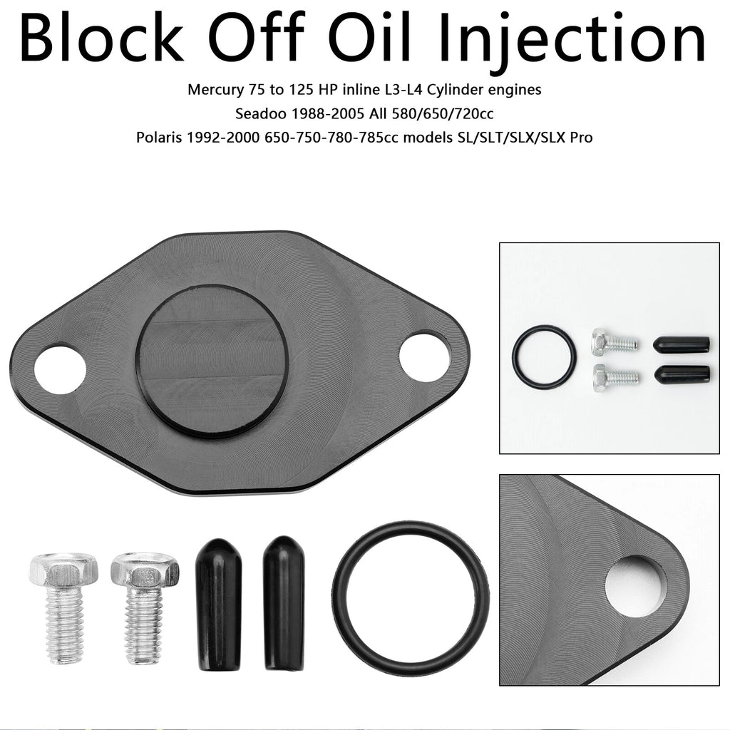 Block Off Oil Injection for Mercury 75-125 HP (1988–2005) T9
