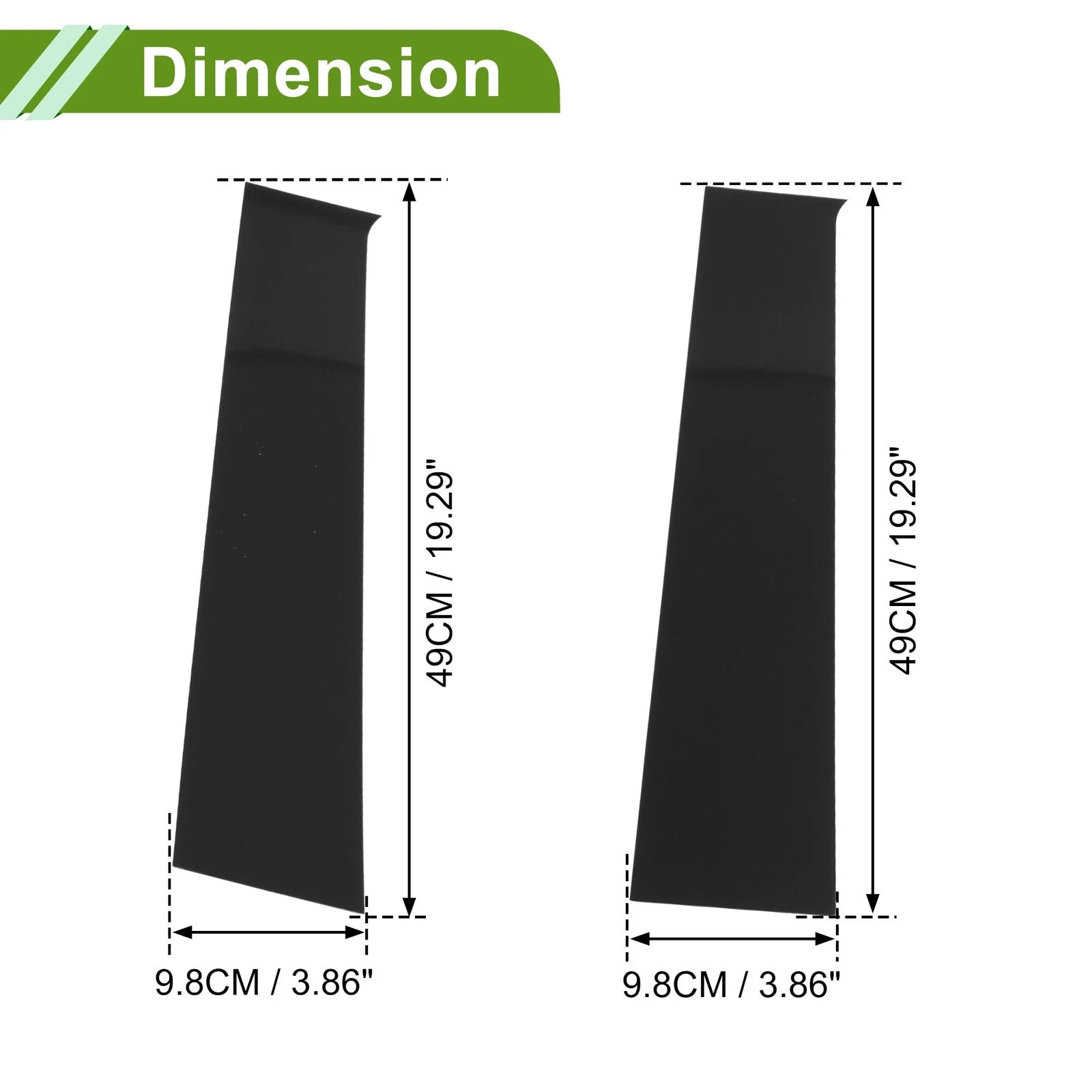 Set of 4 Door Pillar Window Trim for Chevy Silverado (2014–2019) Black