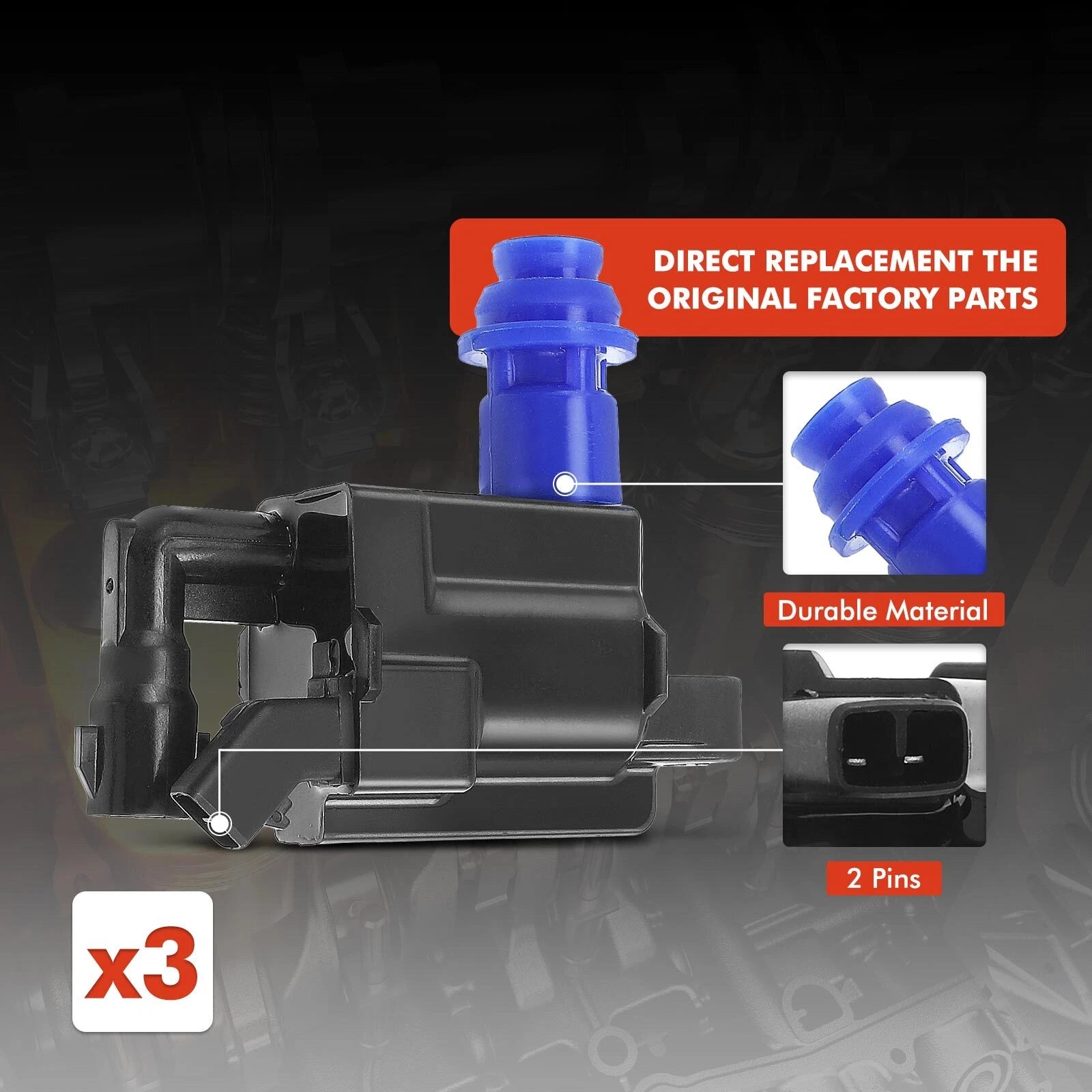 Blue Ignition Coil and Iridium Spark Plug for Lexus IS300 (2001-2005)