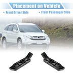 Pair of Front Bumper Bracket 71193-SWA-003 for Honda CR-V (2007) Plastic Black
