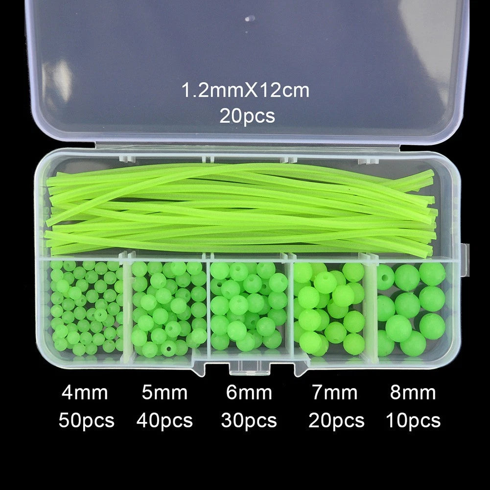 171-Piece Round Luminous Beads & Glow Tube Fishing Lure Kit