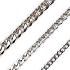 Stainless Steel Cuban Curb Chain Necklace for Men (18"-36")