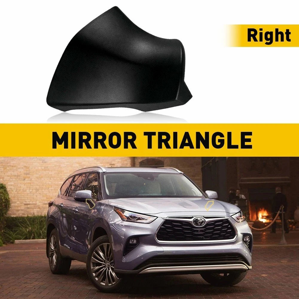 Right Side Rearview Triangle Mirror Base Cover for Toyota Highlander (2020–2022)