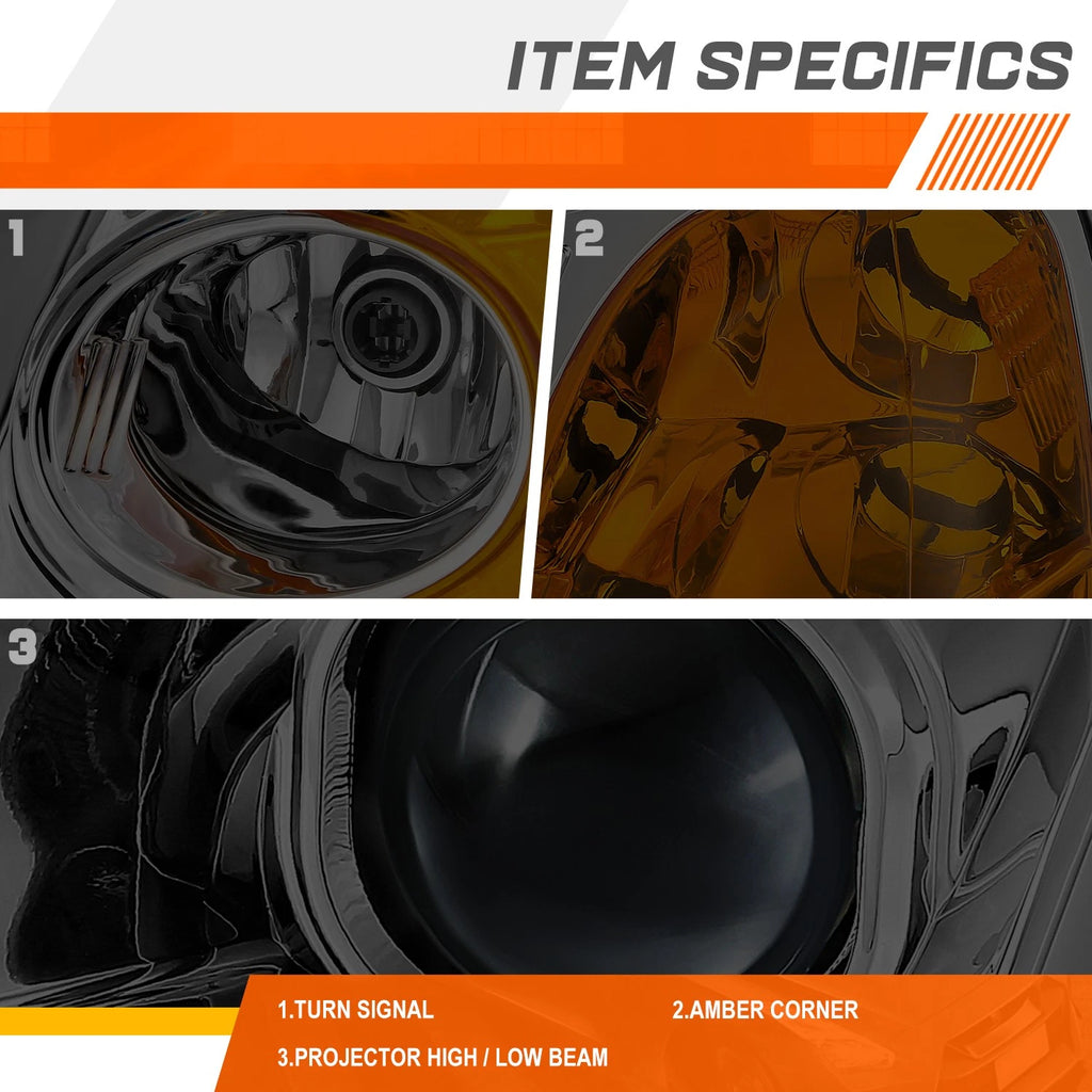 3D LED DRL Projector Headlights for Honda Civic Sedan (2001–2003)