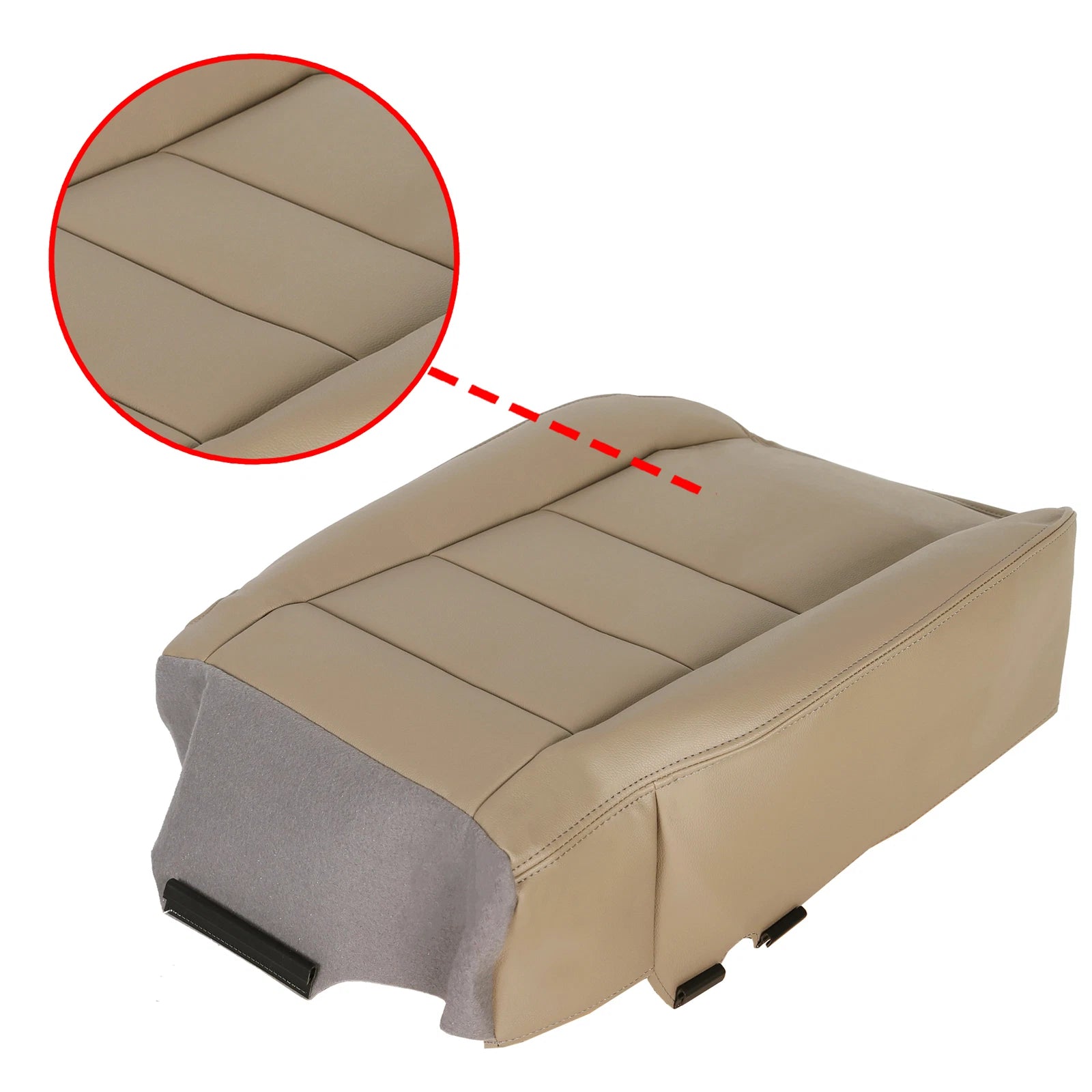Driver Bottom Seat Cover Tan Leather for Ford F-250 F-350 (2002–2007)