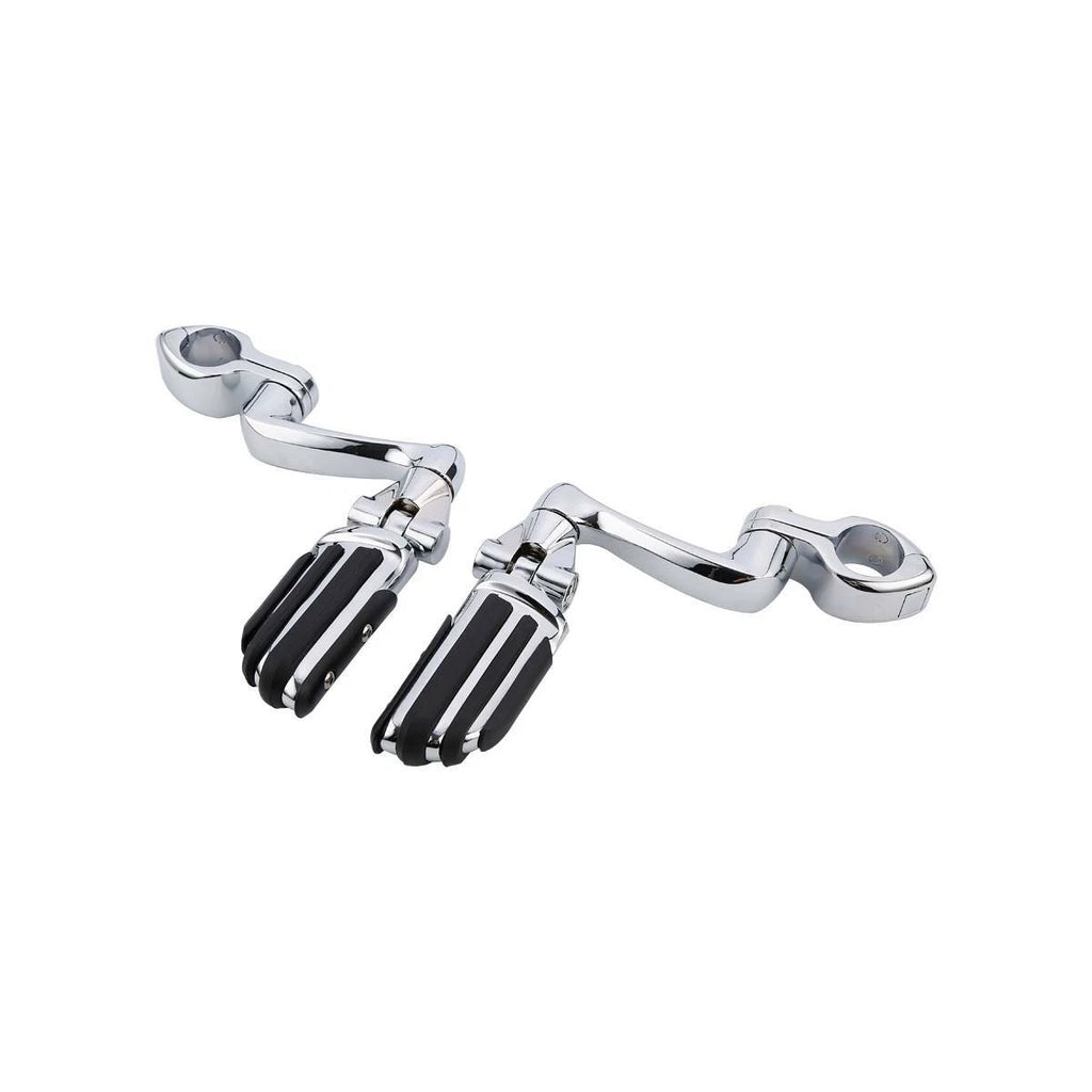 360 Adjustable 32mm Highway Foot Peg Mount Clamps for Harley Touring Softail