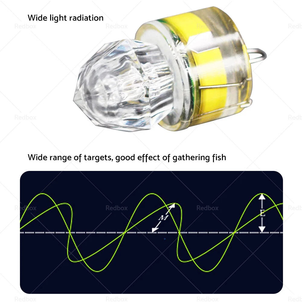 10X LED Fishing Light Deep Drop Underwater Squid Strobe Bait Lure Lamp