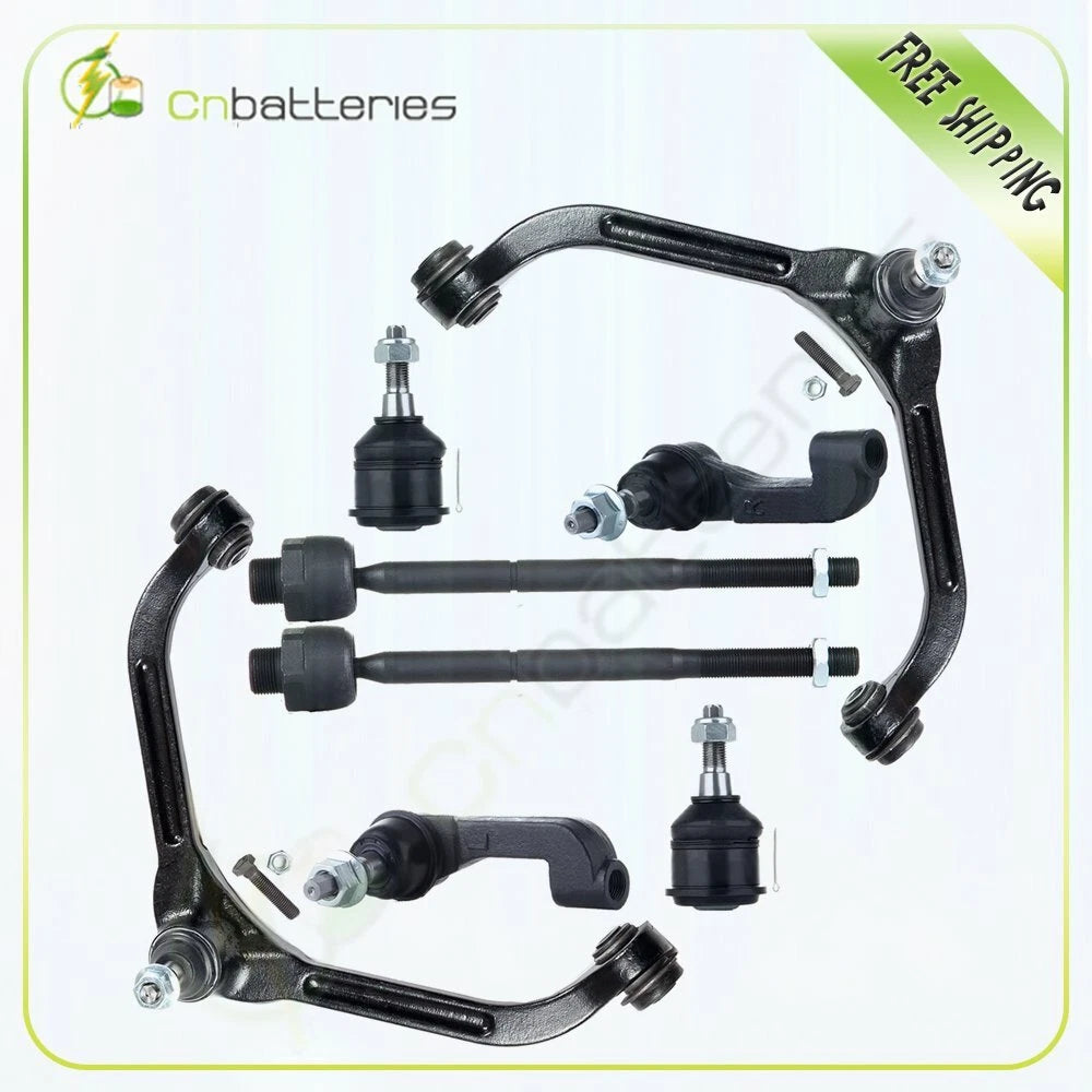 8x Front Suspension Control Arms Tie Rods Ball Joints for Jeep Liberty (2002–2004)