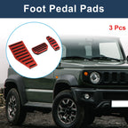 3 Pcs Accelerator Pedal Covers for Suzuki Jimny JB70W (2018–2022) Red