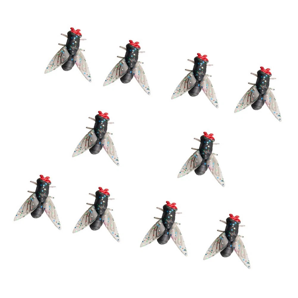 Soft PVC Fly Lure for Small Fish in Freshwater (12cm Length, 7.5cm Width)