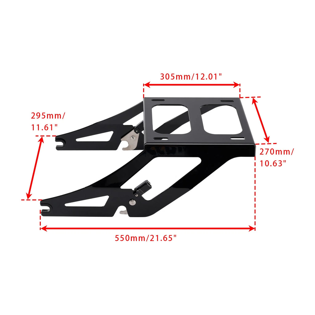 2X Up Mounting Luggage Rack Black for Harley Softail Sport Glide FLSB (2018–2021)