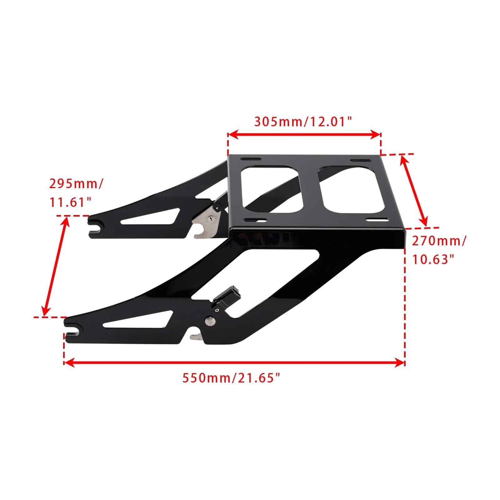 2X Up Mounting Luggage Rack Black for Harley Softail Sport Glide FLSB (2018–2021)