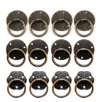 Set of 12 Antique Door Handle Rings for Jewelry Box Cabinet Drawer (20mm)