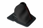 Carbon Fiber Automatic Shift Boot Cover for BMW E60 (2004–2007) Red Stitch