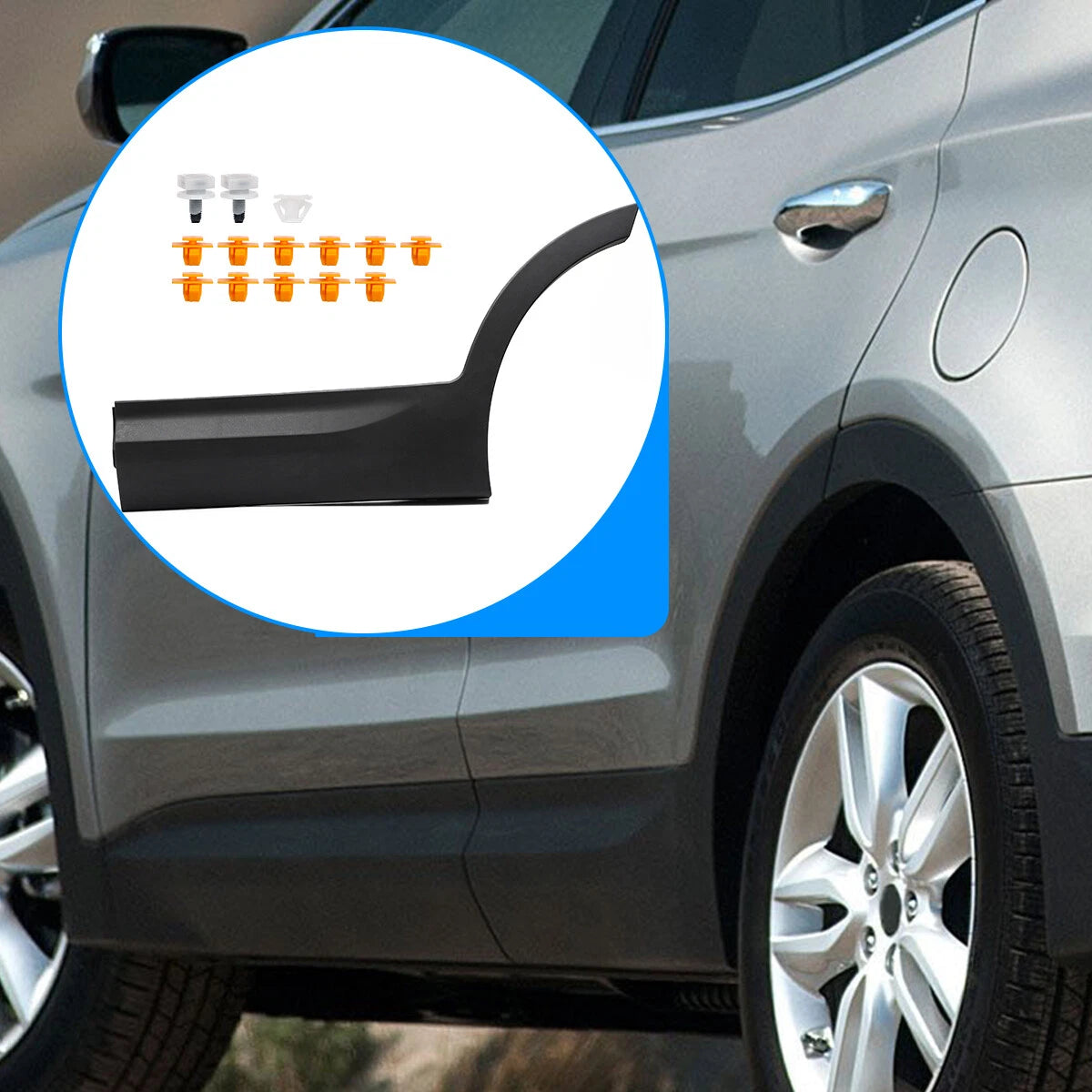 Set of 2 Rear Door Lower Molding for Hyundai Santa Fe (2013–2018)