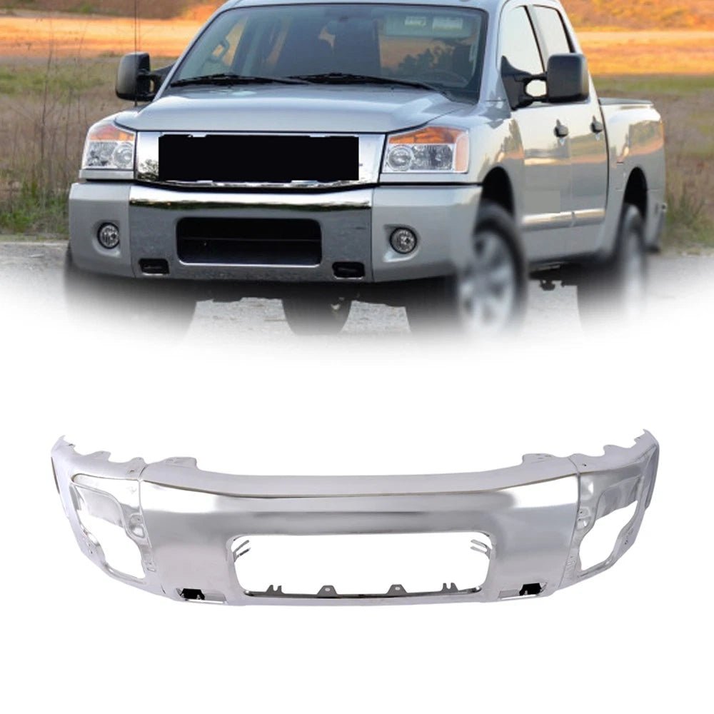 Split Front Bumper with Fog Light Holes for Nissan Titan (2004–2015)
