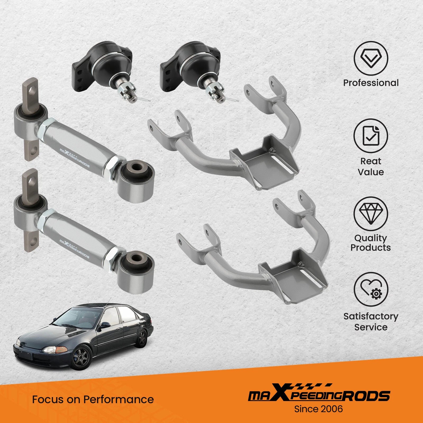 Coilovers and Camber Kits for Honda Civic (1992–1995)