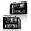 Headlight Lamps for Ford F250 F350 Super Duty (2005–2007) Black Housing Clear Corner
