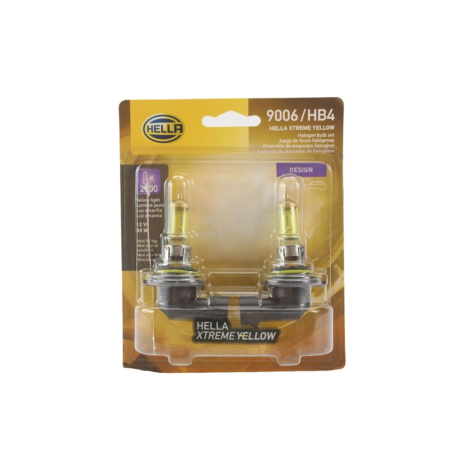 Hella 9006 YL Multi-Purpose Light Bulb for Various Vehicles