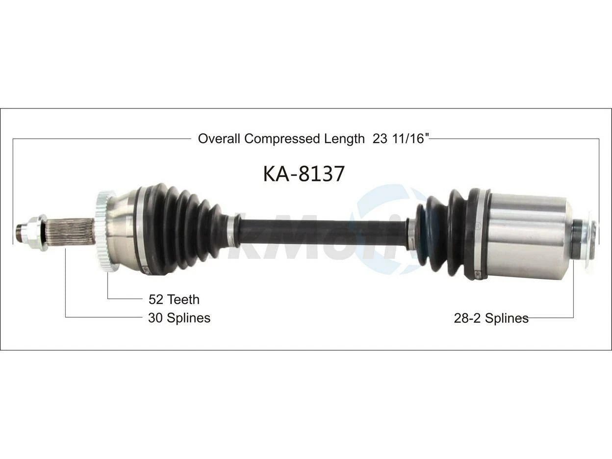 TrakMotive Front Right CV Axle Shaft for Kia Sorento (2016–2018)