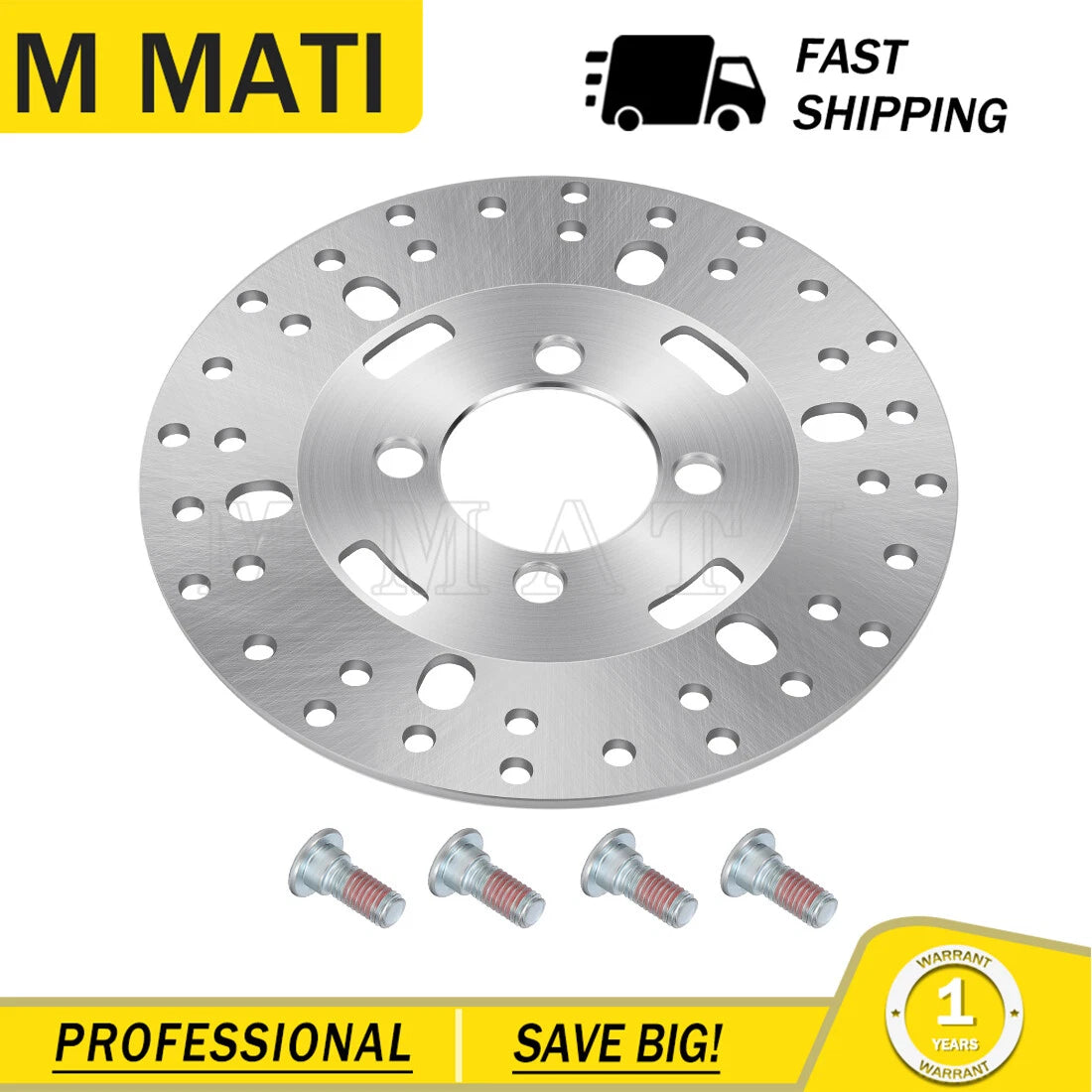 Front Brake Disc Rotor W/Bolts for Yamaha YFM350FX Wolverine 350 (1995–2005)