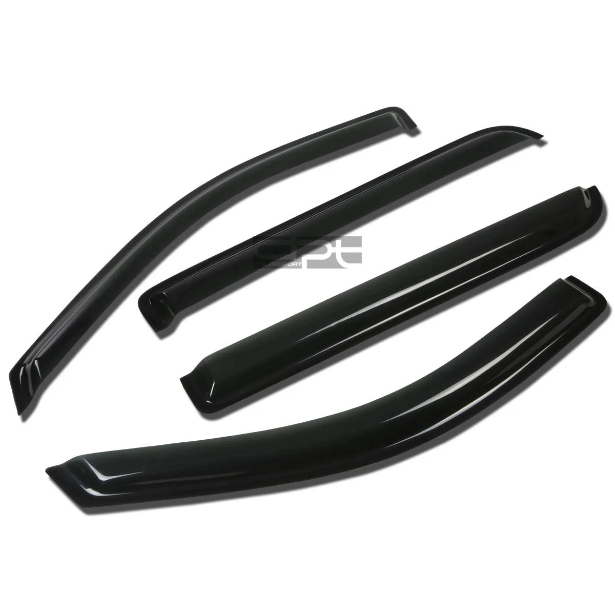 2X Window Visor for Ford F150 Super Crew (2004–2008) Smoke Tint Rain Guard