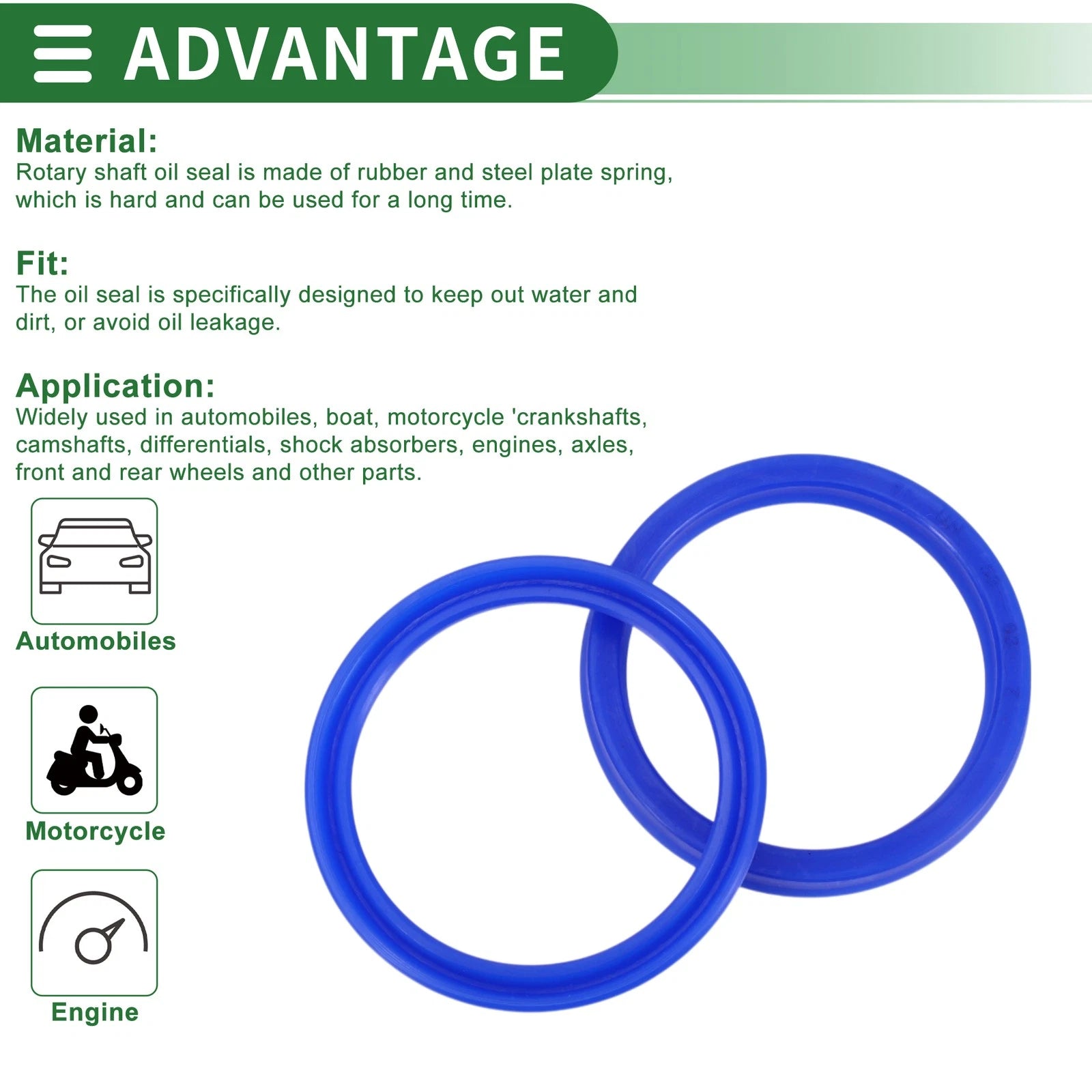 Set of 5 Oil Seal Rotary Shaft Seal 53x63x7mm High Pressure TPU