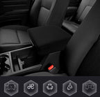Console Lid Armrest Cover for Honda Ridgeline (2006–2014) Carbon Fiber Black